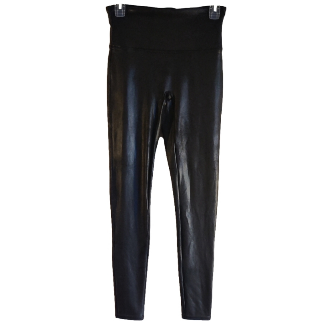 Spanx Liquid Leather Leggings Size Medium